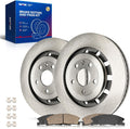 KAX Front Brake Kit for Ford, Lincoln - Explorer, Police Interceptor Utility, Flex, MKS, Police Interceptor Sedan, Taurus, MKT, Special Service Police Sedan, 13.86inch Brake Rotors Pads Kit