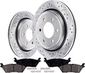 Replacement Brake Kits Rear Brake Pads And Rotors Kit Compatible With Ford F-150 2015-2017; 6 Lug, Electric/Power-Operated Parking Brake