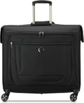 DELSEY PARIS Helium DLX - Rolling Garment Bag with Spinner Wheel - Lightweight Travel Garment Bag - SECURITECH Zip - Suit and Dresses Rolling Travel Bag - Checked Size, Black