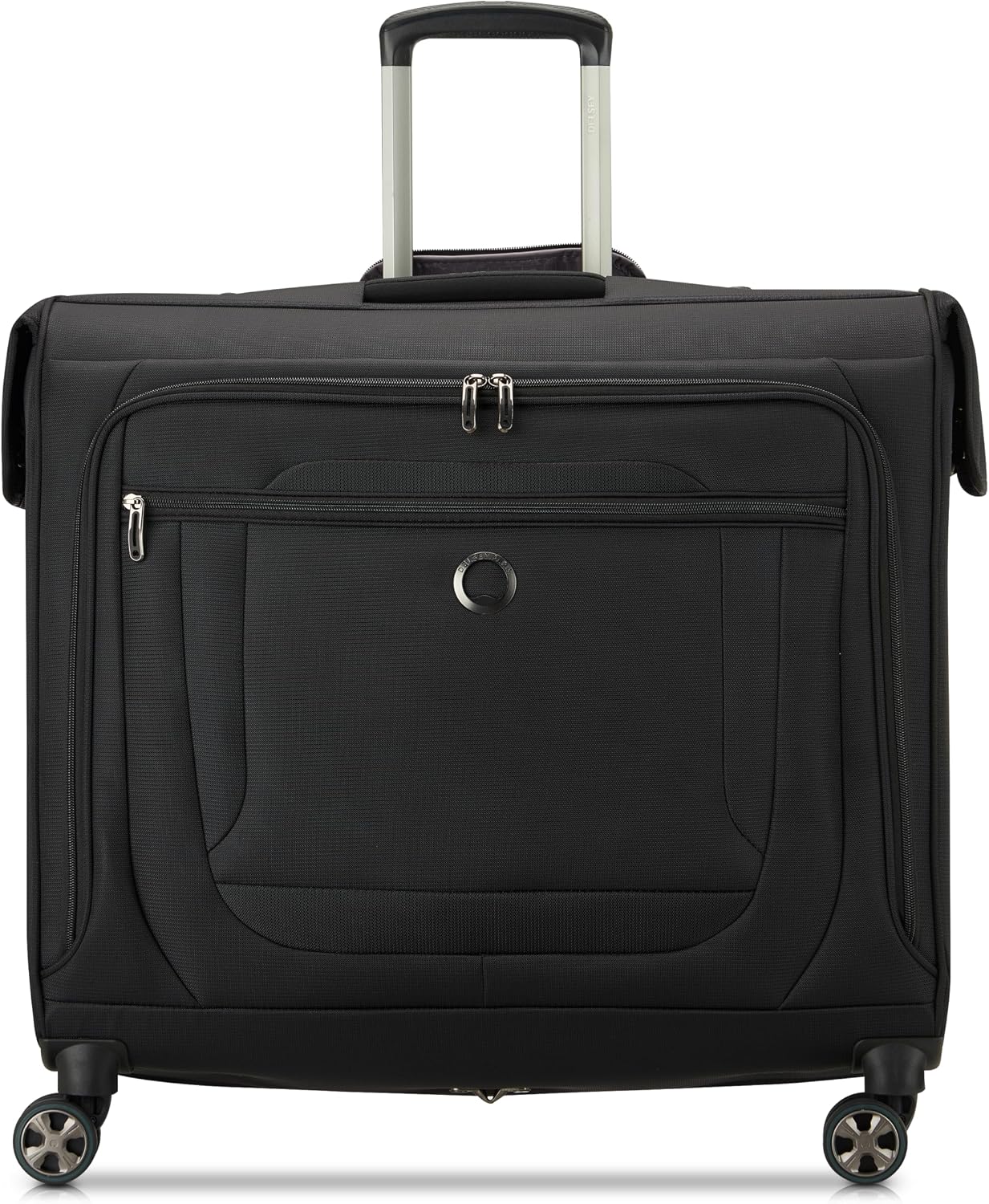 DELSEY PARIS Helium DLX - Rolling Garment Bag with Spinner Wheel - Lightweight Travel Garment Bag - SECURITECH Zip - Suit and Dresses Rolling Travel Bag - Checked Size, Black