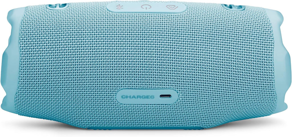 JBL Charge 6 - Portable Waterproof & Drop-Proof Bluetooth Speaker, Bold JBL Pro Sound with AI Boost, 28Hrs of Playtime, Built-in powerbank & Comes with a Sturdy/Removable Carrying Strap (Blue/Teal)