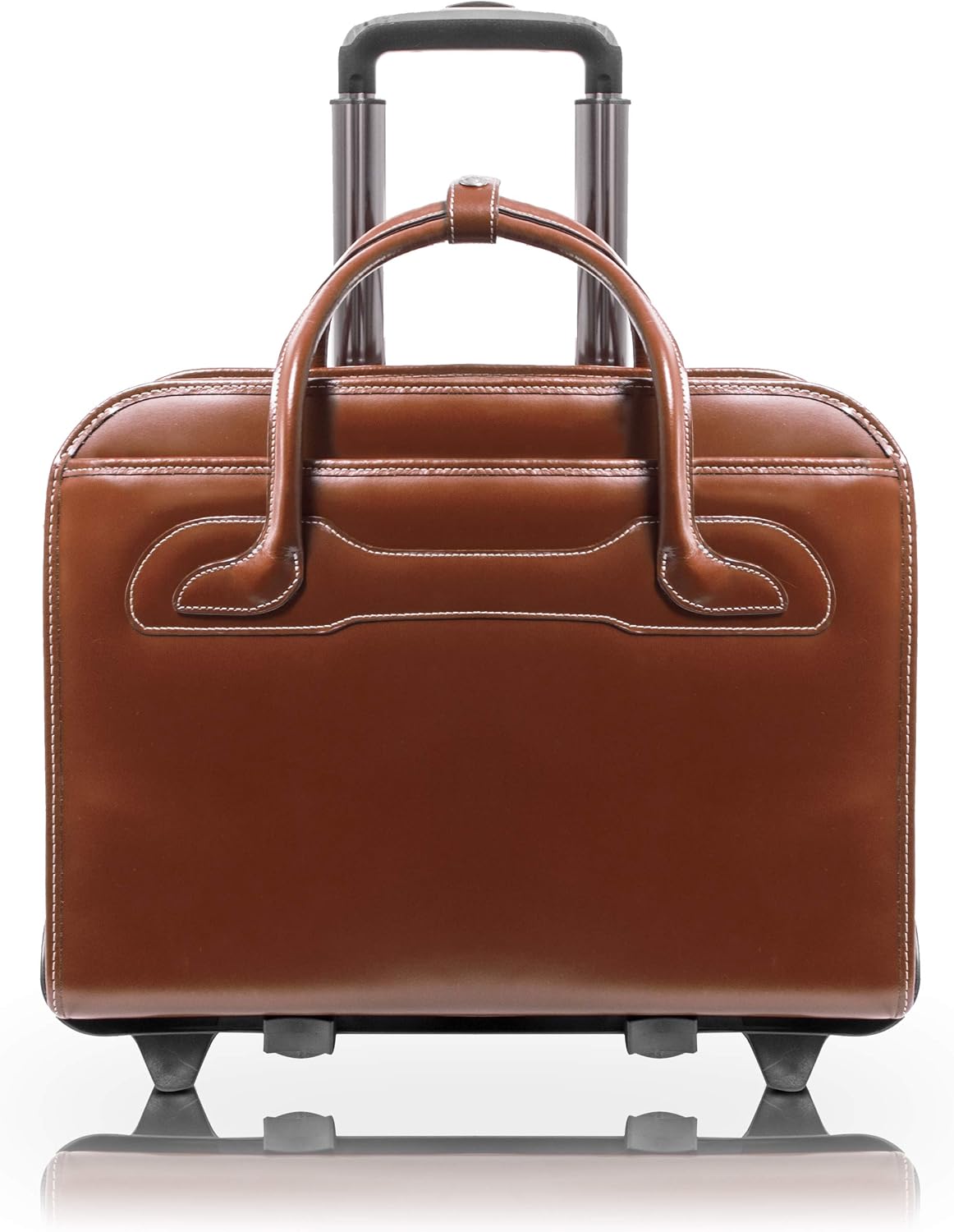 McKlein WILLOWBROOK, 17' Leather Detachable -Wheeled Ladies' Laptop/Computer & Tablet Business Briefcase Bag/Women's Rolling Overnight Travel Bag, Removable trolley case