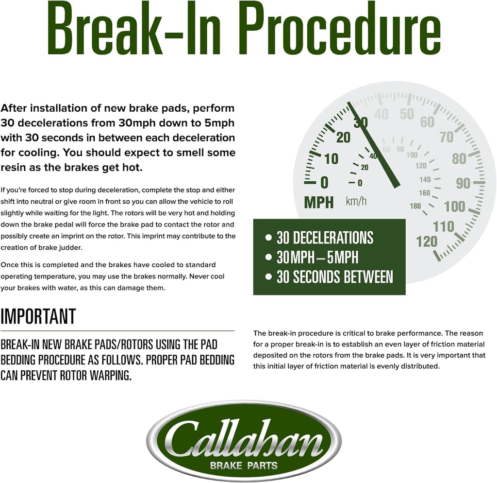 Callahan Brake Parts Front and Rear Brake Kit For Hyundai Sonata 2020-2022, Kia K5 2021-2023 [Model Specific] Replacement Brake Rotors with Ceramic Brake Pads