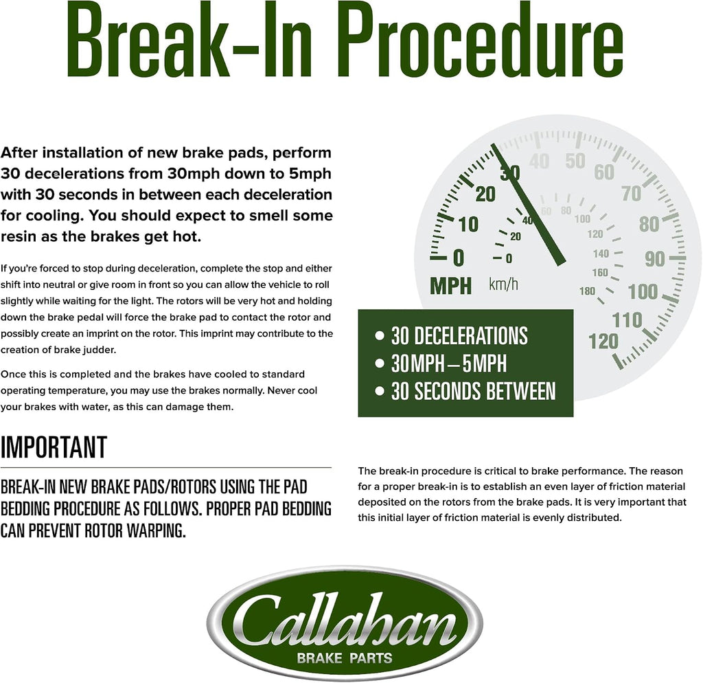 Callahan BRAKE PARTS Front and Rear Kit with Replacement Brake Rotors and Ceramic Brake Pads with Calipers For Cadillac Escalade Chevy Silverado 1500 Suburban 1500 Tahoe Sierra 1500 Yukon XL1500