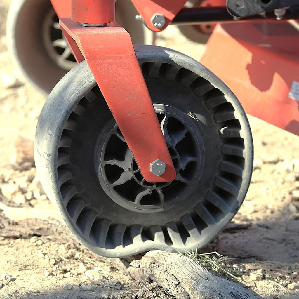 DFlex® Flat Free Lawn Mower Wheel, 11x5-5 Shock Absorption Solid Front Tires for Zero Turn Mower, 360Lbs Load, 1/2' or 5/8' or 3/4' Bearings, 5.91' Hub Bore Length, 2Pack (0.50' BB)