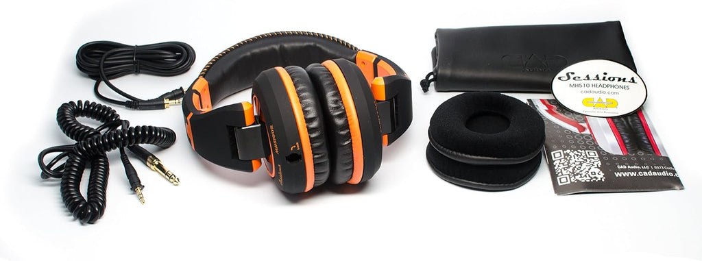 CAD Audio Sessions MH510OR Closed-Back Headphones, Black/Orange