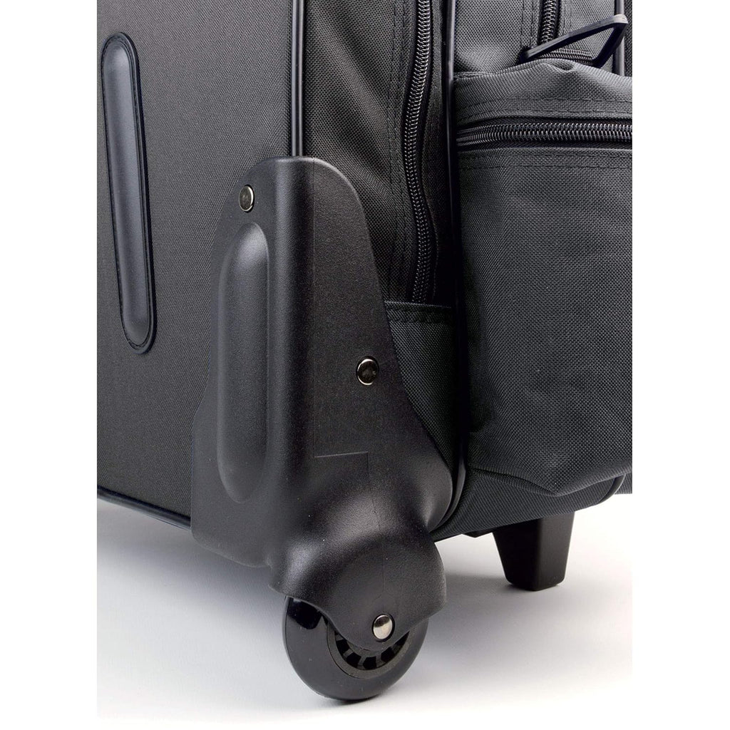 Hopkins Medical Products Rolling Med Bag with EZ-View: Waterproof, Ultimate Mobility for Healthcare Pros, 39.5' Handle, 16' x 3' x 12', Black