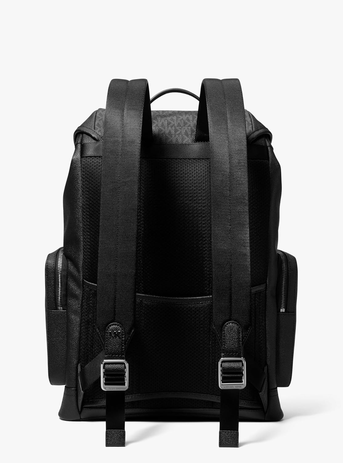 Michael Kors Men's City Buckle Backpack, Gunmetal-Hardware/Signature/Black