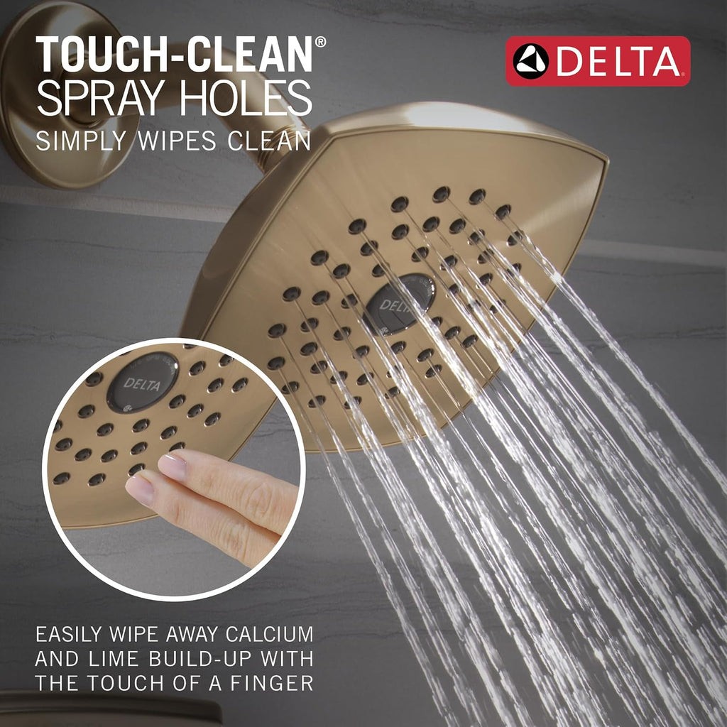 Delta Ashlyn 14 Series Bathtub and Shower Faucet Set, Brushed Gold Shower Head and Handle Set, Valve Trim Kit, Stainless T14464-CZ (Valve Not Included)