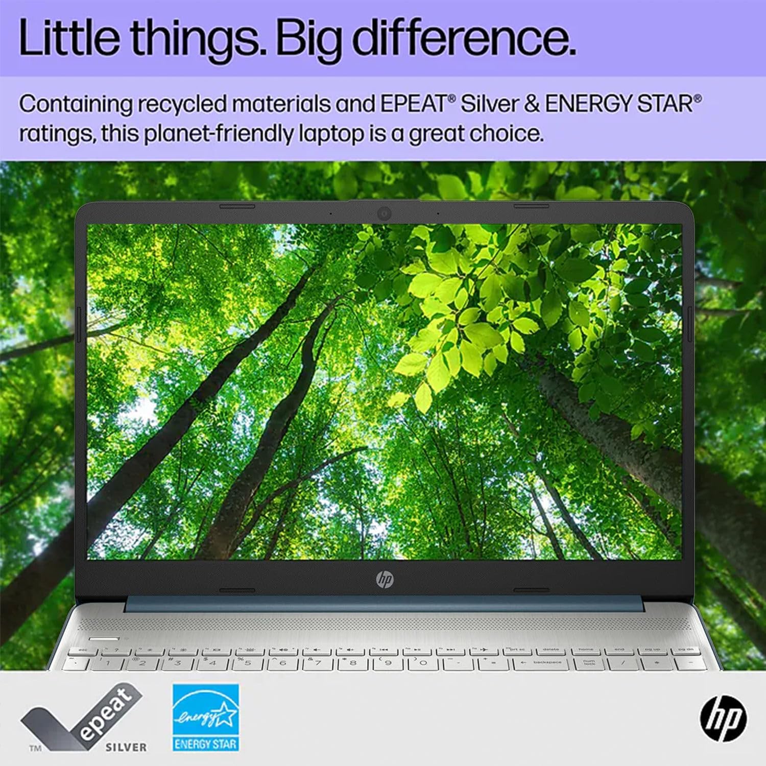 HP 15.6' HD Laptop • Intel 4-Core Processor • 128GB PCIe SSD • Intel Integrated • Fast Charge • 7.5H Battery • SD Card Reader • Wi-Fi 6 • Win 11 • for Multitasking Work & Study