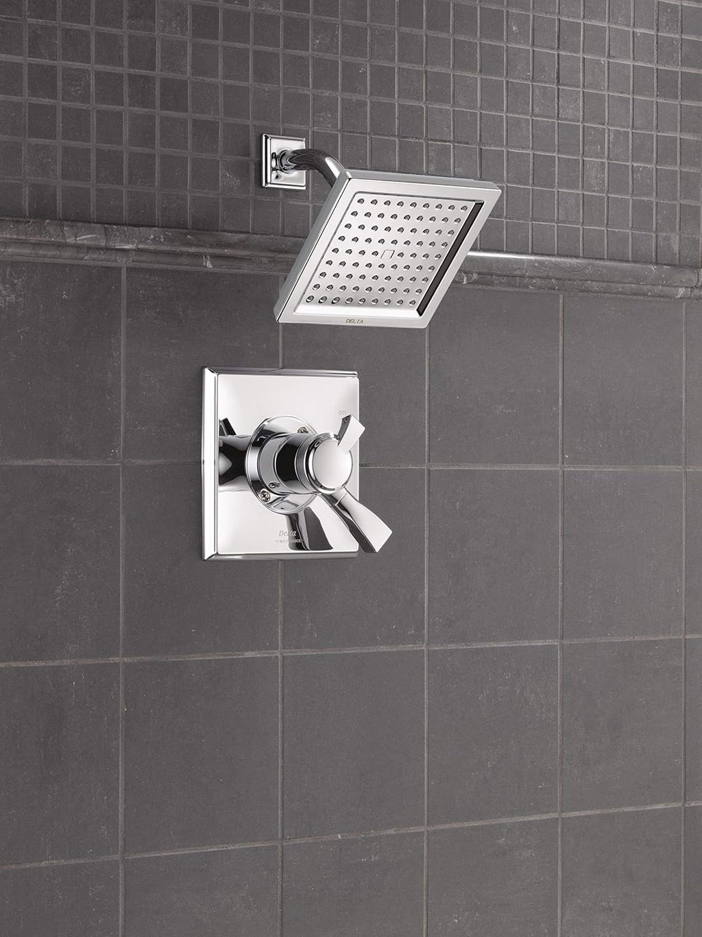 Delta Faucet Dryden 17 Series Dual-Function Shower Trim Kit with Single-Spray Touch-Clean Shower Head, Chrome, 2.0 GPM Water Flow, T17251-WE (Valve Not Included)