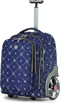 NEW TILAMI 20' Rolling Backpack for Teens Adults, Climbing Stairs Waterproof Backpack with Wheels for School Business Trave Camping with Laptop Compartment, Fit 17 Inch Laptop, Navy Bling