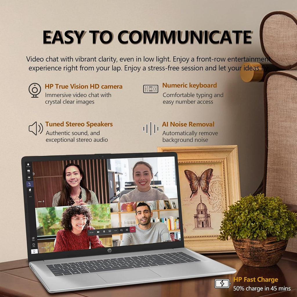 HP 17 Inch Touchscreen Laptop Computer, 17.3' HD+ Touch Screen Business Laptop, AMD Ryzen 5 (6-Cores), 64GB RAM 1TB SSD, Windows 11 Pro, 10-Key Number Pad
