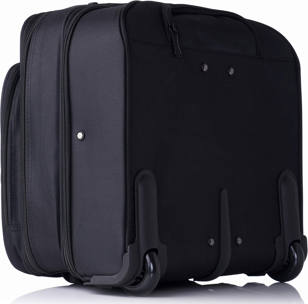 Alpine Swiss Rolling Laptop Briefcase Wheeled Overnight Carry on Bag Up to 15.6 Inches Notebook - Carries Legal Size Files