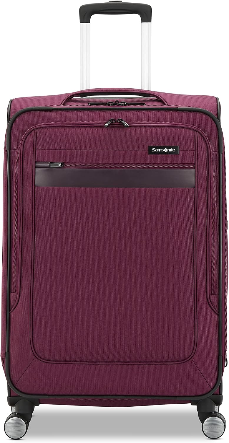 Samsonite Ascella 3.0 Softside Expandable Luggage with Spinner Wheels, Med EXP Spinner, Light Plum
