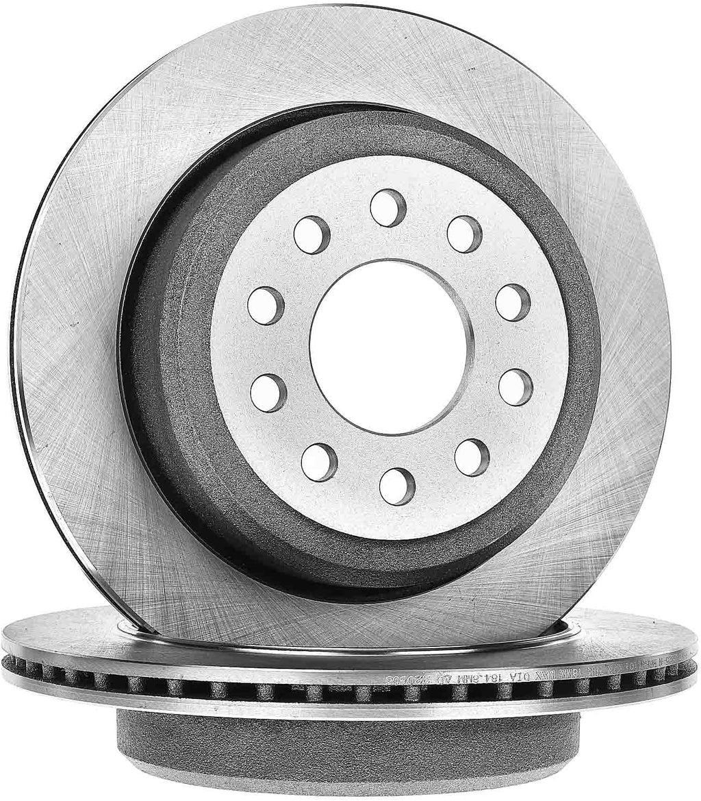 A-Premium 12.44 inch(316 mm) Rear Vented Disc Brake Rotors + Ceramic Pads Kit Compatible with Select Lincoln Models - Town Car 2003-2011, 6-PC Set