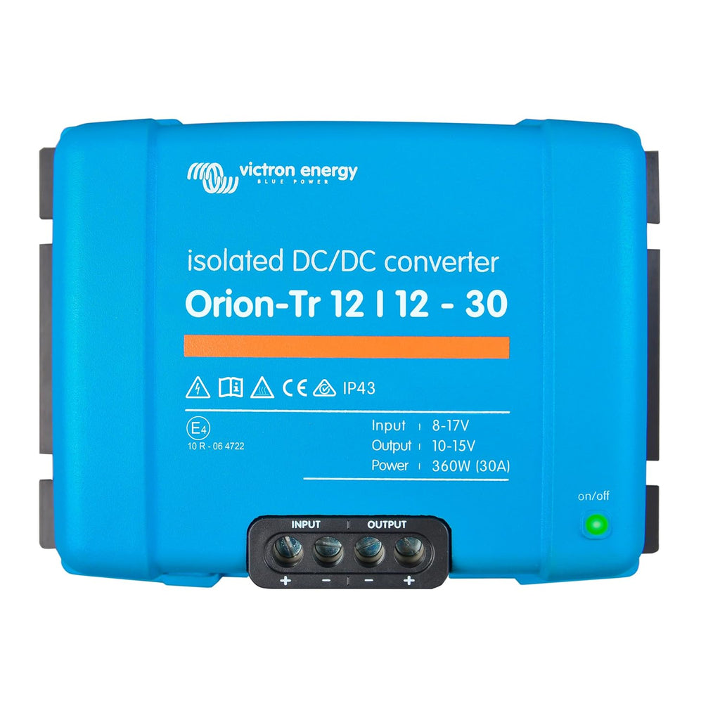 Victron Energy Orion-Tr DC to DC Converter - 12/12-Volt 30 amp 360-Watt - IP43 Protected - for Dual Battery Systems - Isolated