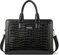 BOSTANTEN Women Genuine Leather Briefcase Tote Business Vintage Handbag 15.6' Laptop Shoulder Bag Brown