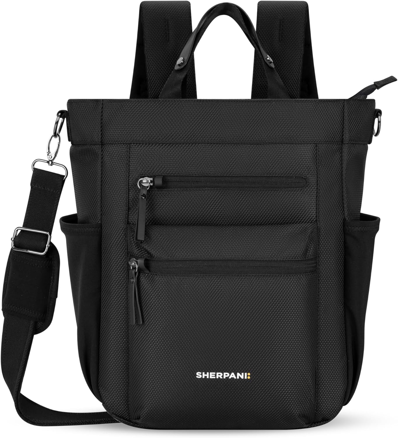 Sherpani Soleil, Anti Theft Convertible Backpack, 3 in 1 Tote, Crossbody Purse, 18L Travel Bag, RFID Protection, Fits 13' Laptop (Carbon)