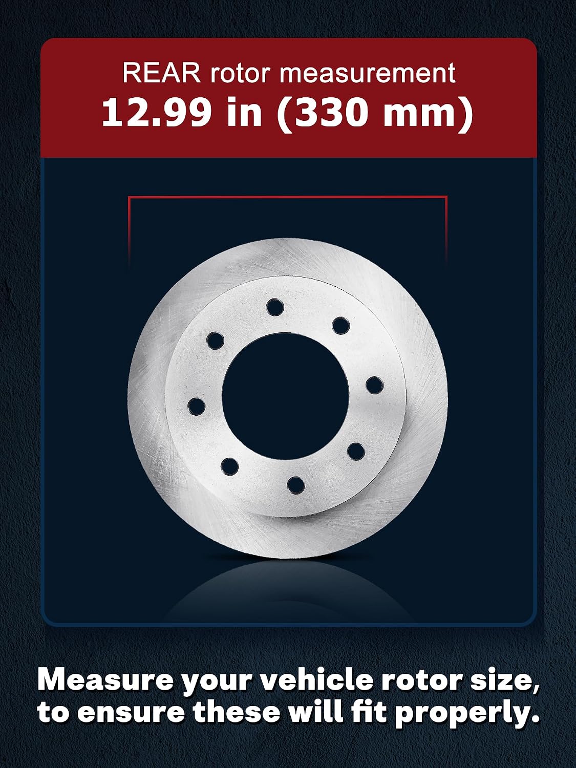 ALLCOMBO 12.8' Front and 12.99' Rear Brake Kit for 2002 2003 2004 Chevy Silverado 2500, for Chevy Suburban GMC Sierra 1500 2500 HD Brakes and Rotors Kit, Brake Pads and Rotors Replacement