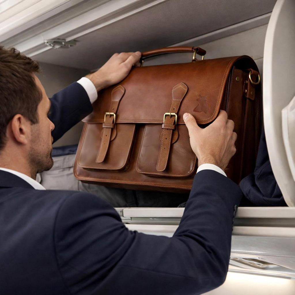 Leather Messenger Bag For Men, Vintage Handmade Laptop Briefcase and Shoulder Bag for Men