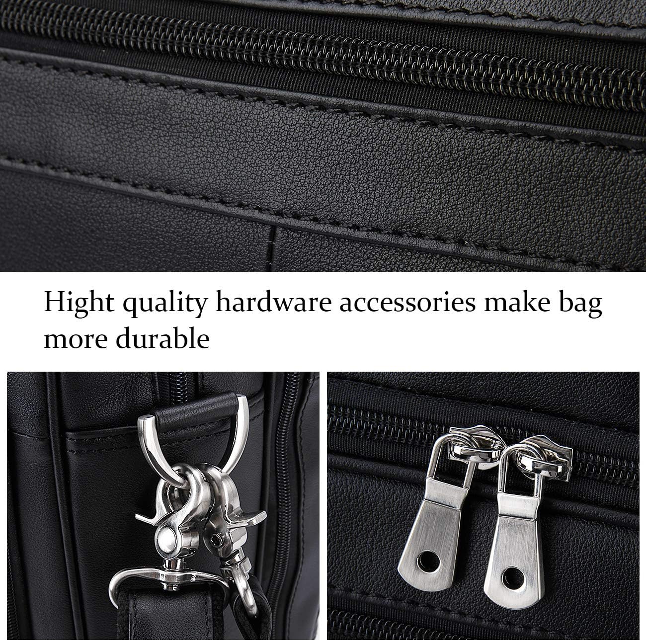 Augus Business Travel Briefcase Genuine Leather Duffel Bags for Men Laptop Bag fits 15.6 inches Laptop