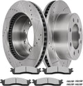 SCITOO Disc Brake Pads and Rotors Front 13.9' Rotors Replacement For Dodge For Ram 1500 2006-2008│For Ram 2500 2003-2008│For Ram 3500 2003-2008│For Ram 4000 2005-2008, 8/Lugs Vented Brake Kits