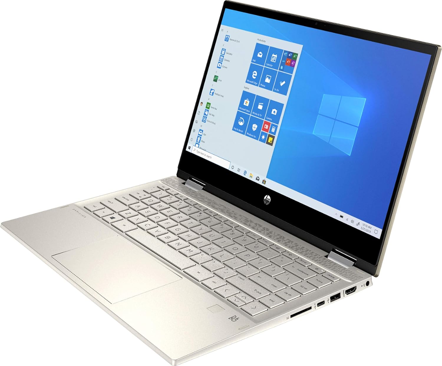 HP - Pavilion x360 2-in-1 14' Touch-Screen Laptop - Intel Core i5 - 8GB Memory - 256GB SSD - Warm Gold - 14m-dw1023dx
