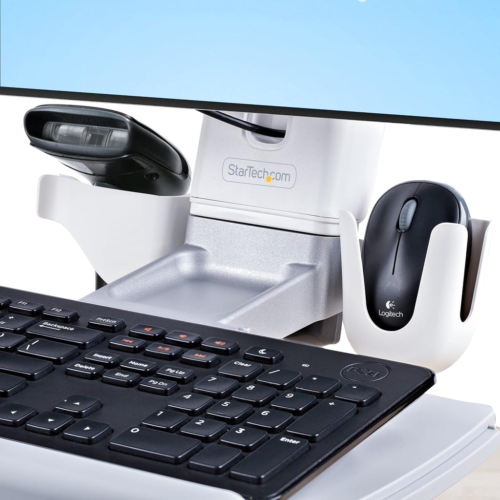 StarTech.com Wall Mount Workstation, Full Motion Sit Stand Desk w/Height Adjustable VESA Monitor Arm & Keyboard Tray, Ergonomic Wall Mounted Computer Workstation, Single Display, TAA