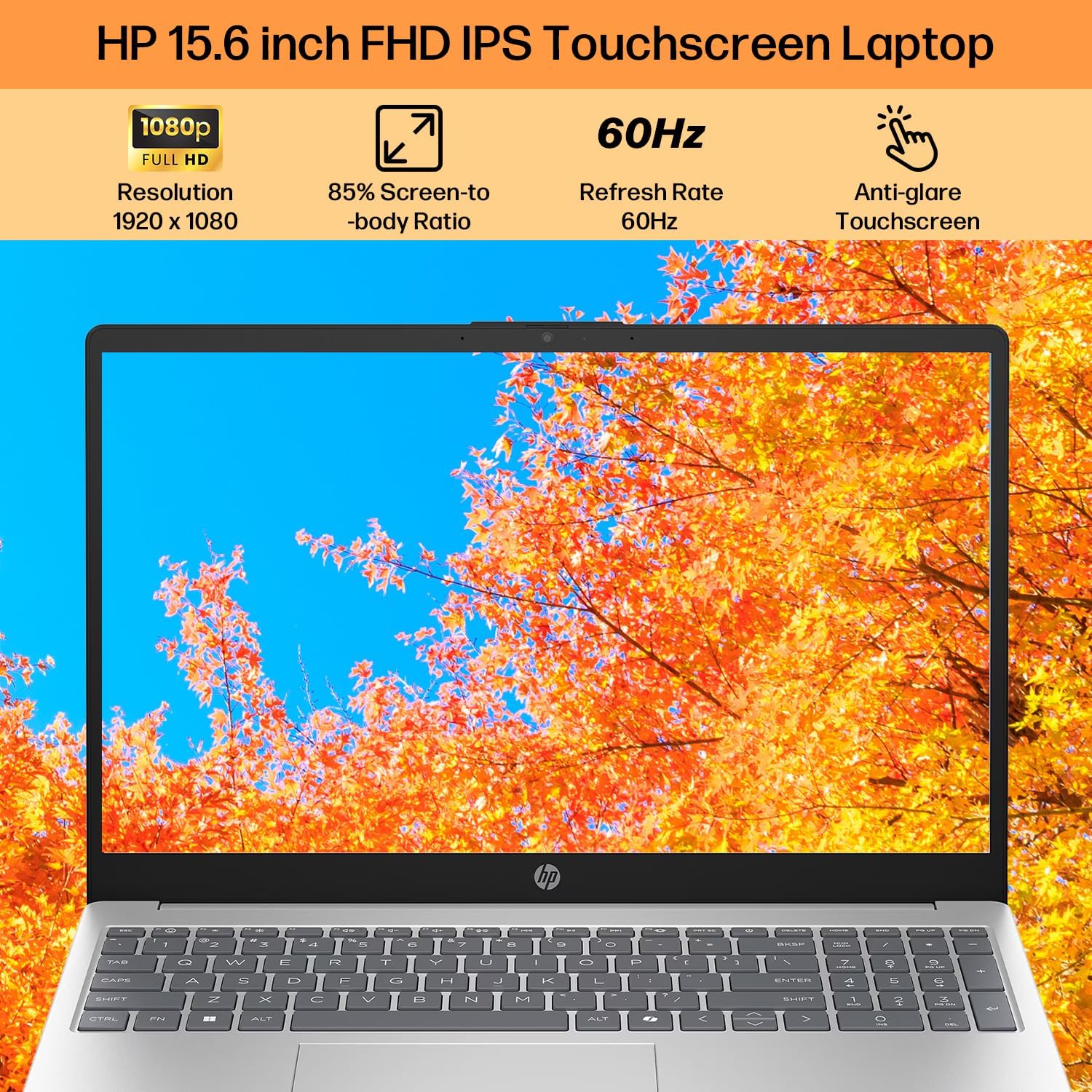 HP 15.6' Business Laptop with Lifetime Office, Intel Core i5-1334U, 15.6' FHD IPS Touchscreen Display, 16GB RAM, 1TB SSD, Copilot, Intel Iris Xe Graphics, 128GB Portable SSD, Windows 11 Pro