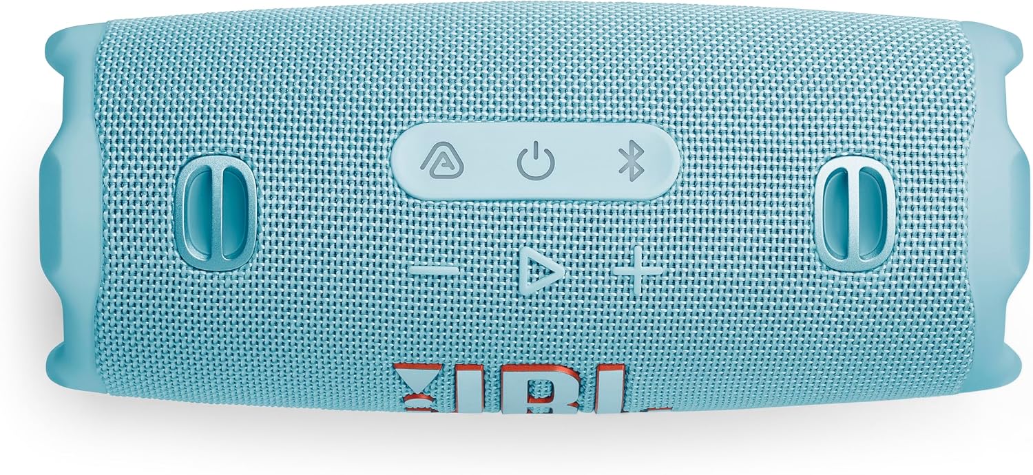 JBL Charge 6 - Portable Waterproof & Drop-Proof Bluetooth Speaker, Bold JBL Pro Sound with AI Boost, 28Hrs of Playtime, Built-in powerbank & Comes with a Sturdy/Removable Carrying Strap (Blue/Teal)