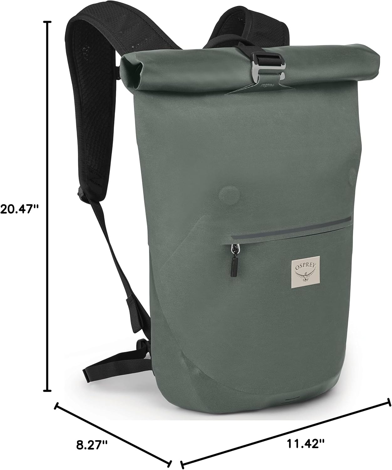 Osprey Arcane Roll Top 18L Waterproof Laptop Backpack, Pine Leaf Green