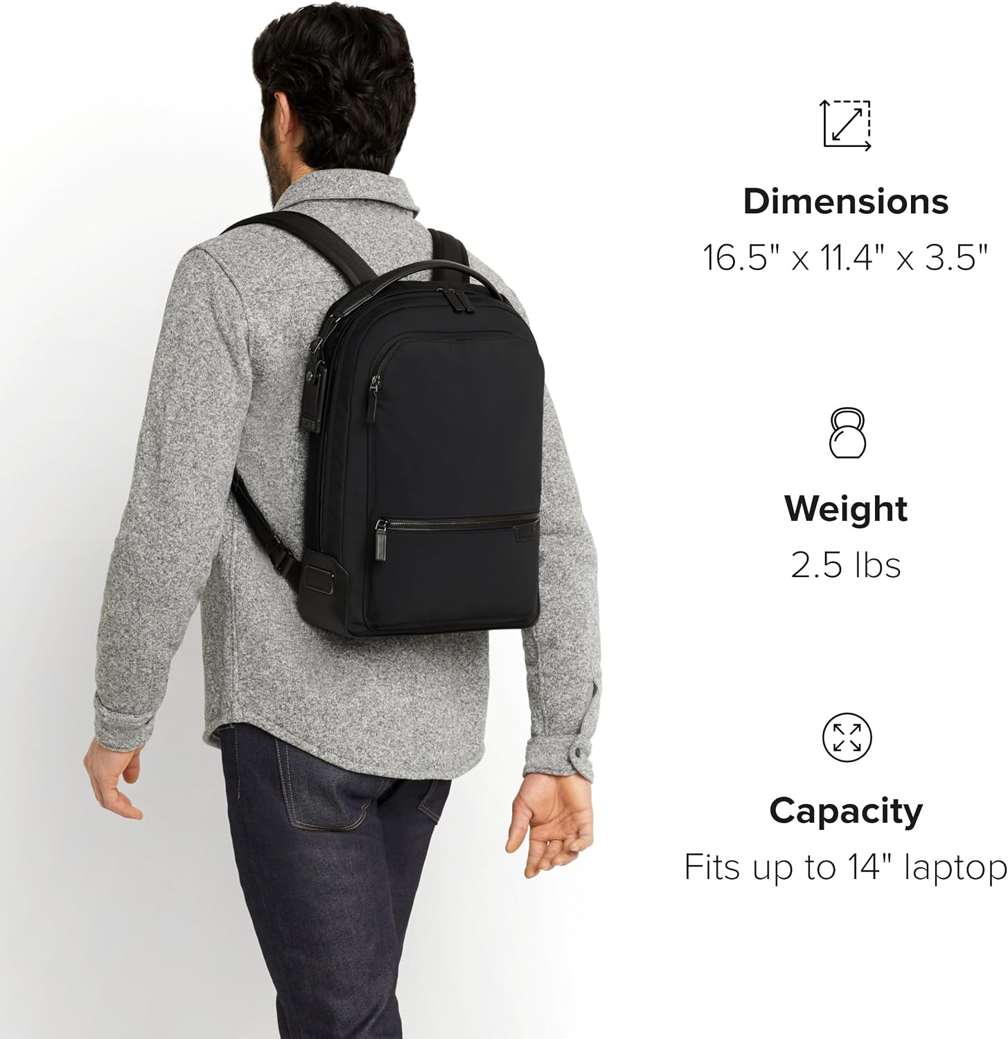 Tumi Mens Bradner Backpack Black/Bombe One Size