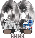 Detroit Axle - Rear Brake Kit for 12-17 Toyota Camry, 13-18 Avalon Lexus ES300h ES350, Disc Brake Rotors Ceramic Brake Pads Brake Calipers 2012 2013 2014 2015 2016 2017 Replacement