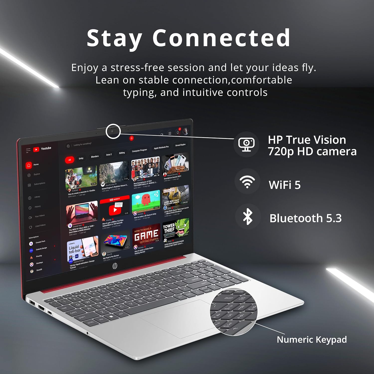 HP 15.6' HD Anti-Glare Laptop, Intel Pentium N200 Processor, 8GB RAM, 128GB SSD, Intel UHD Graphics, Numeric Keyboard, HD Webcam, WiFi, 1 Year Office 365, Windows 11, Scarlet Red (Renewed)