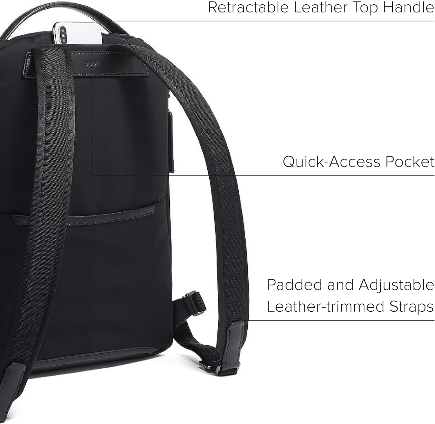 TUMI - Harrison Bradner Backpack - Men's Laptop Bag for Business & Travel - Fits up to 14' Screen - 16.5' X 11.5' X 3.5' - Black Nylon