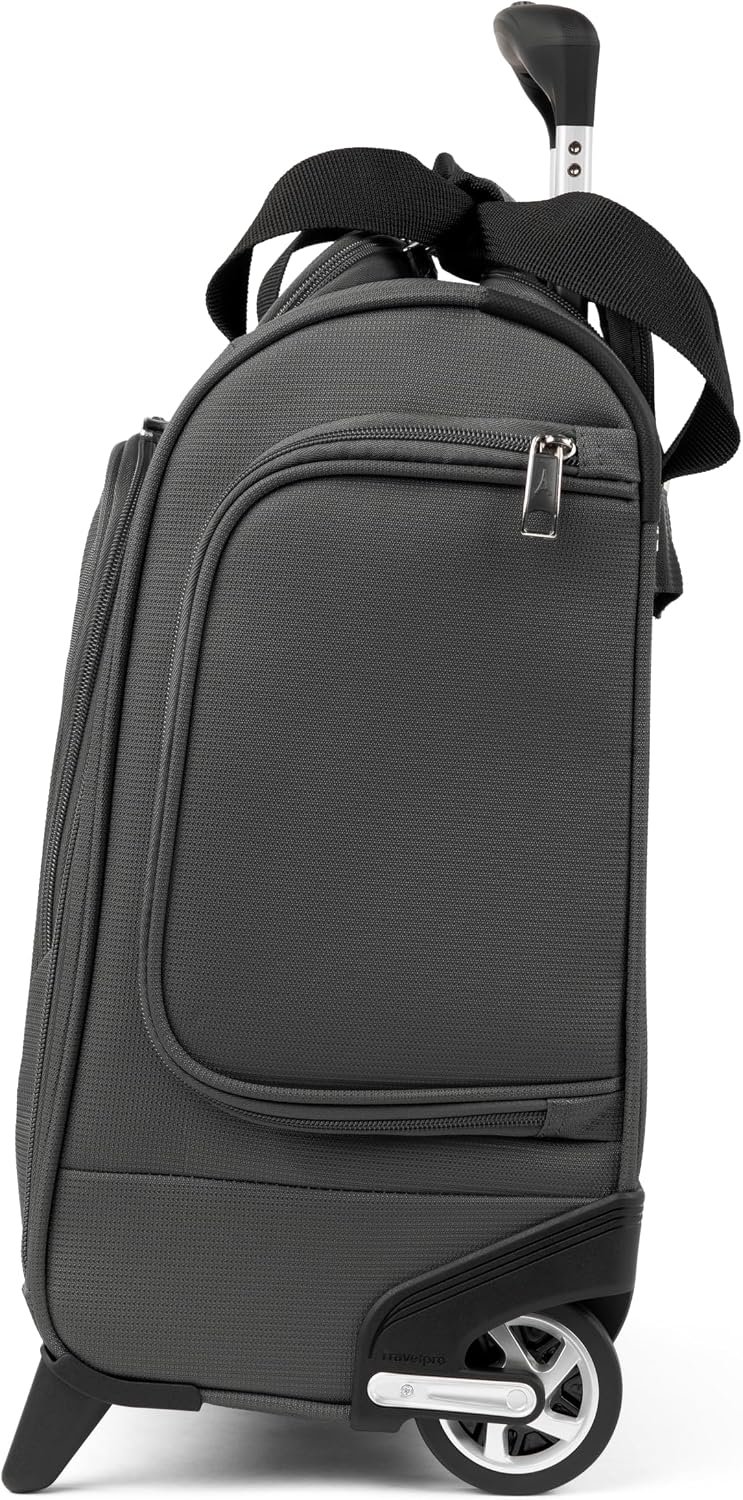 Travelpro Luggage Maxlite 5 Softside Lightweight Rolling Underseat Compact Carry on Upright 2 Wheel Bag, 15-Inch — Shadow Grey
