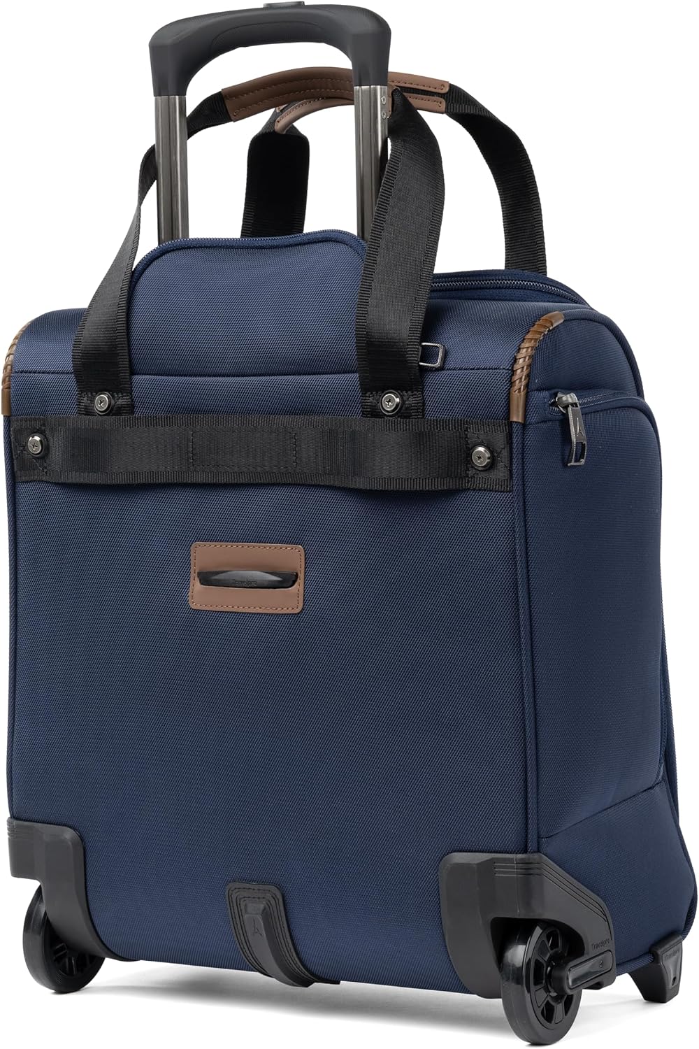 Travelpro Crew Classic Lightweight Softside Luggage, Rolling Underseat Carry on Bag, 14' Laptop or Tablet Sleeve, Men and Women, 17-Inch, Patriot Blue