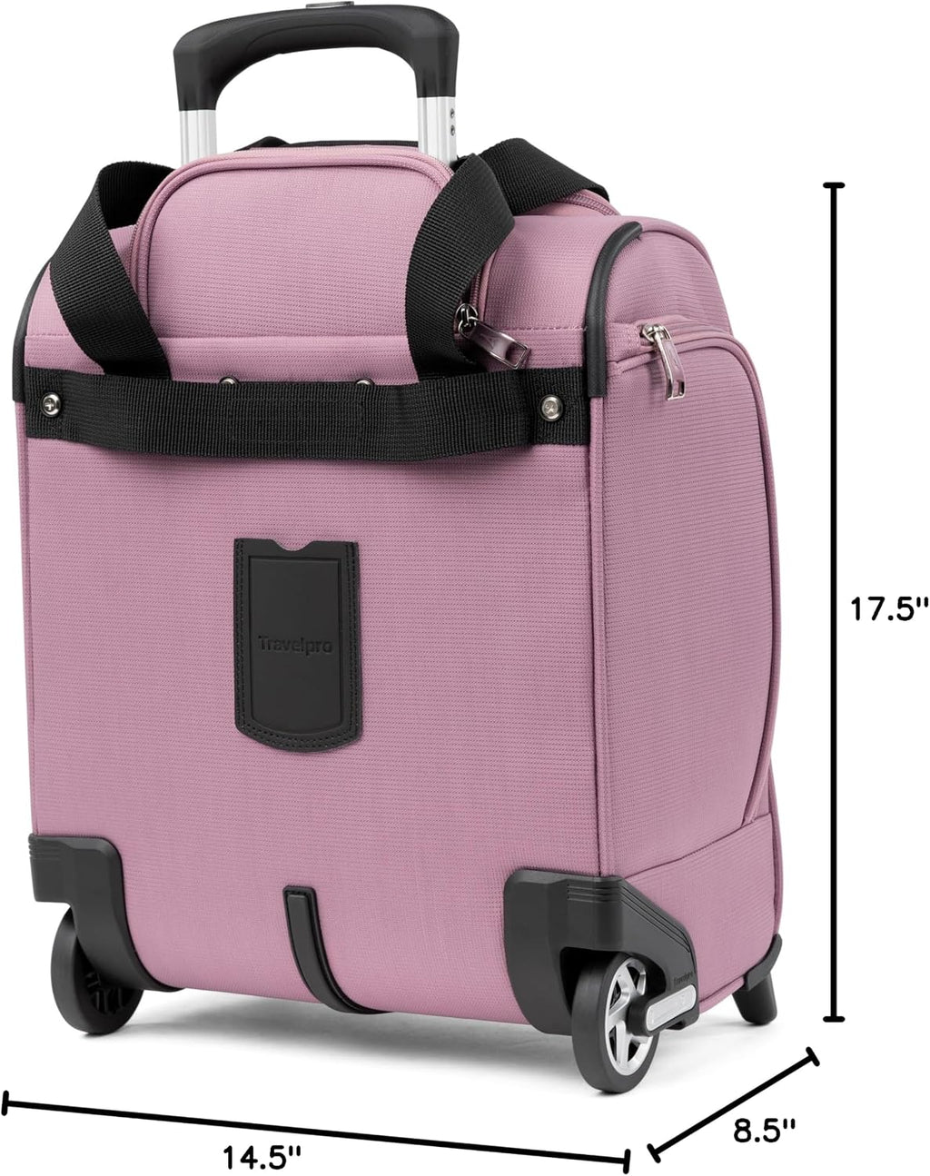 Travelpro Luggage Maxlite 5 Softside Lightweight Rolling Underseat Compact Carry on Upright 2 Wheel Bag, 15-Inch — Orchid Pink Purple