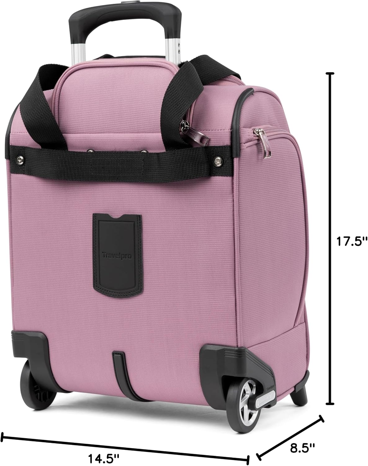 Travelpro Luggage Maxlite 5 Softside Lightweight Rolling Underseat Compact Carry on Upright 2 Wheel Bag, 15-Inch — Orchid Pink Purple