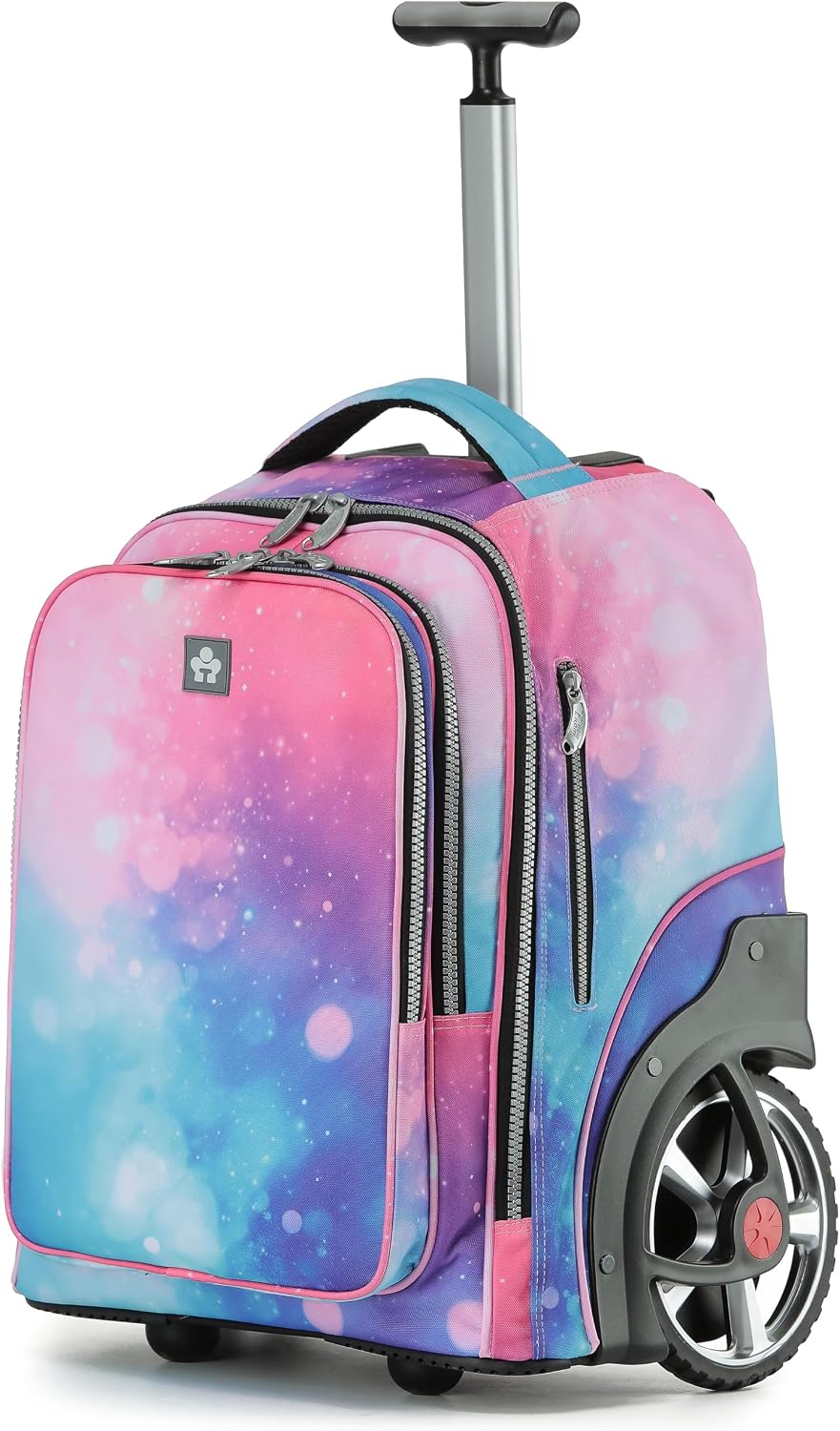 NEW TILAMI 20' Rolling Backpack for Teens Adults, Climbing Stairs Waterproof Backpack with Wheels for School Business Trave Camping with Laptop Compartment, Fit 17 Inch Laptop, Pop Gradient