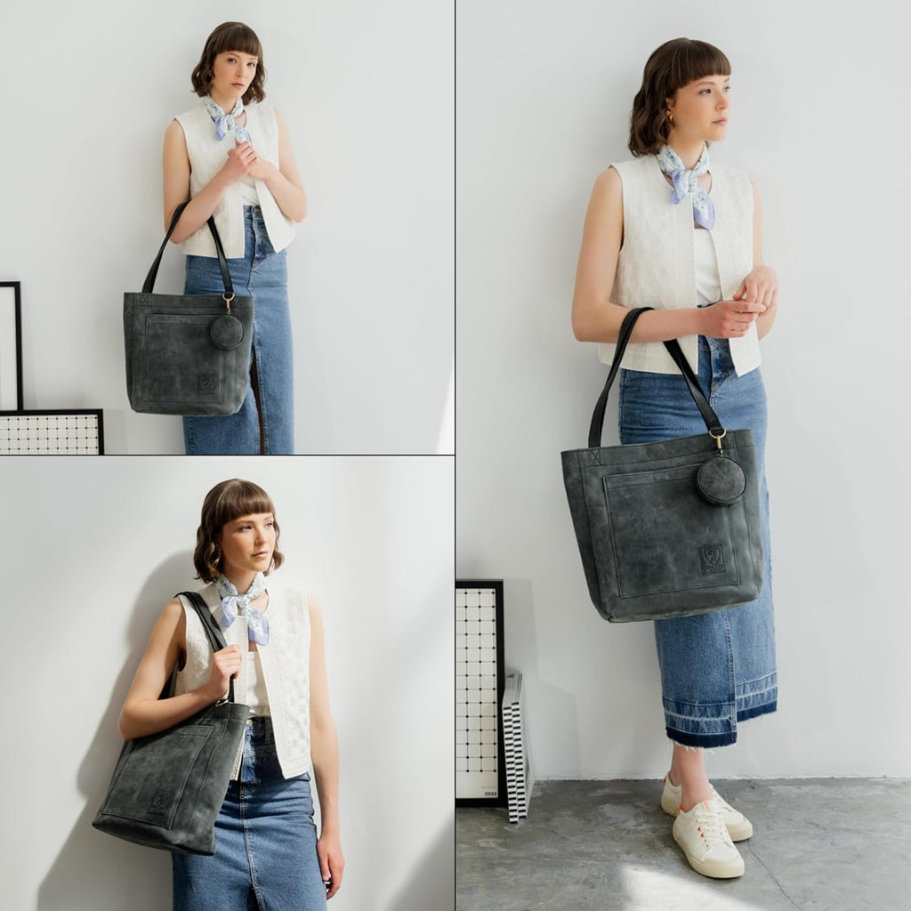 Berliner Bags Vintage Genuine Leather Tote Bag Seville, Handbag, Large Shopper for Women