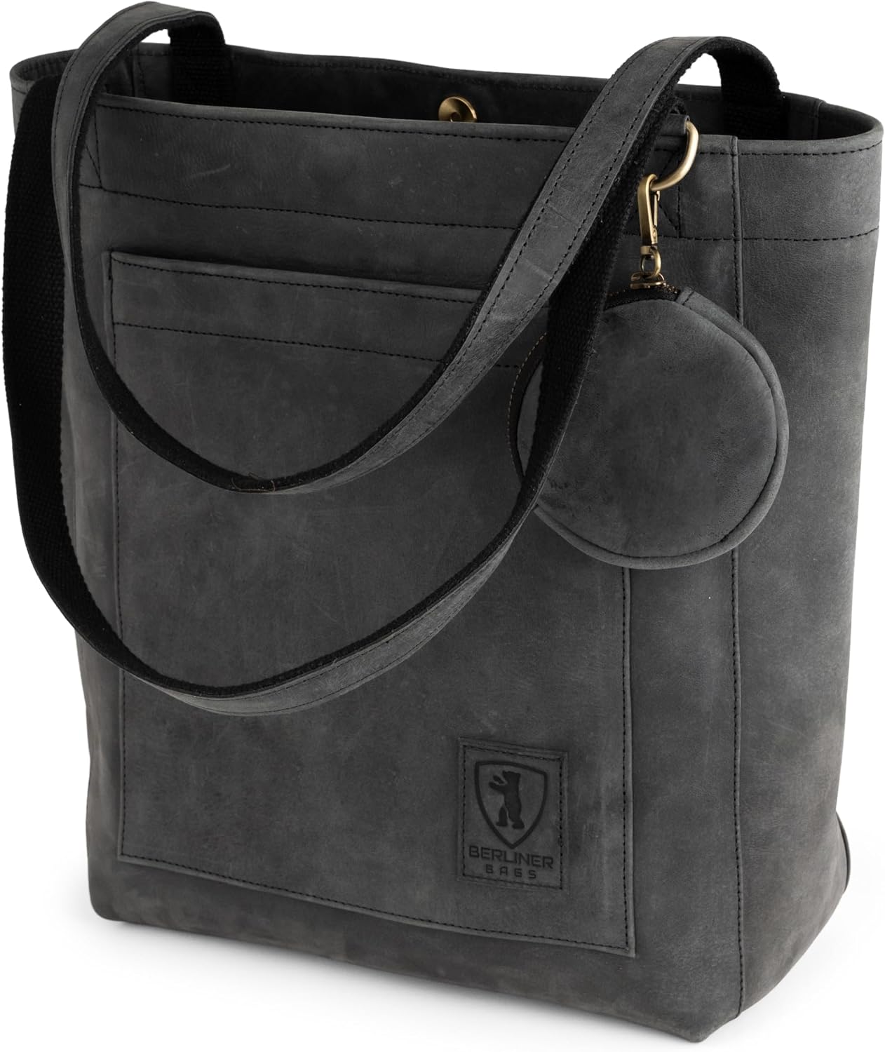 Berliner Bags Vintage Genuine Leather Tote Bag Seville, Handbag, Large Shopper for Women