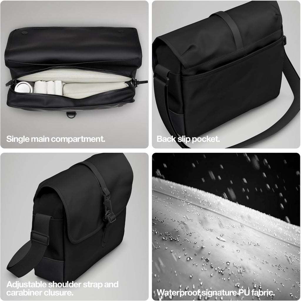 RAINS Messenger Bag - Laptop Bag for men and women - Fits 16' laptop or tablet