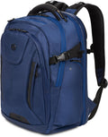 SwissGear Travel Tech Elite Laptop Backpack – Fits Laptops up to 16' – ScanSmart TSA-Friendly Backpack with USB Port, Shoe Compartment & Organizer Pockets – Navy Ballistic