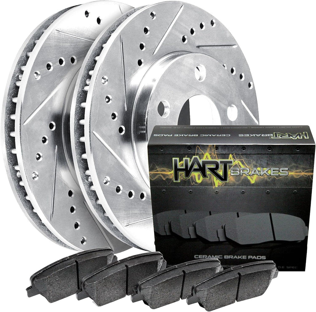 Hart Brakes Rear Brakes and Rotors| Automotive Replacement Brake Kits| Rear Ceramic Brake Pads and Rotors Kit| Fits 2007-2013 Acura MDX; 2010-2013 Acura ZDX; 2011-2017 Honda Odyssey