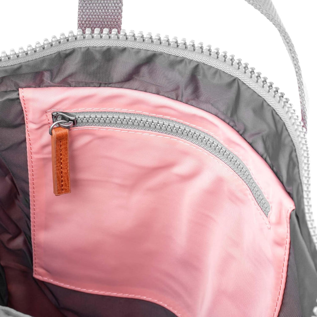 ORI LONDON Travel Backpack - Medium Nylon Rolltop Backpack for Men & Women with Multiple Pockets for Laptop, Phone, Keys, Wallet, Bottles - The Canfield, Punch, 16.5x11.8x4.7'