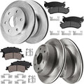 Brake Kit for 1999 2000 2001 2002 2003 2004 2005 2006 Chevy Silverado 1500, for Chevy Tahoe Astro, GMC Sierra 1500 Brakes and Rotors Kit Front and Rear, Replacement 12.0' Front & 12.8' Rear