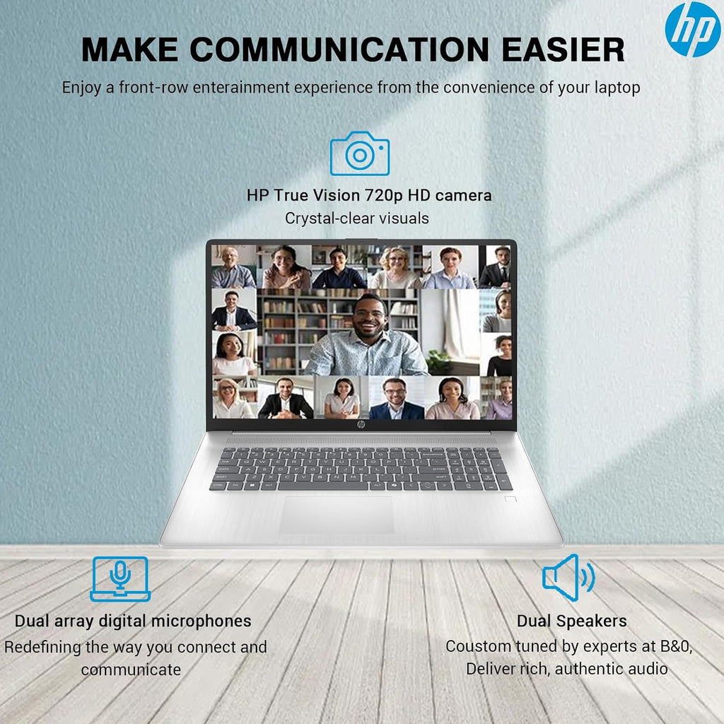 HP 17 Inch Laptop Touchscreen Computer, 17.3' HD+ Touch Screen Business Laptop PC, Intel 10-Core i7, 16GB RAM 1TB SSD, Windows 11 Pro, Backlit Keyboard 10-Key, Fingerprint