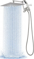 G-Promise All Metal 12 Inches Rainfall Shower Head with Handheld Spray Combo, 3 Settings Diverter, Adjustable Extension Arm with Lock Joints, 71 Inches Stainless Steel Hose (Brushed Nickel)